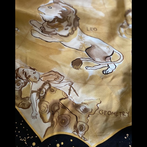 Diane Von Furstenberg silk scarf ZODIAC signs horoscope - Picture 13 of 16
